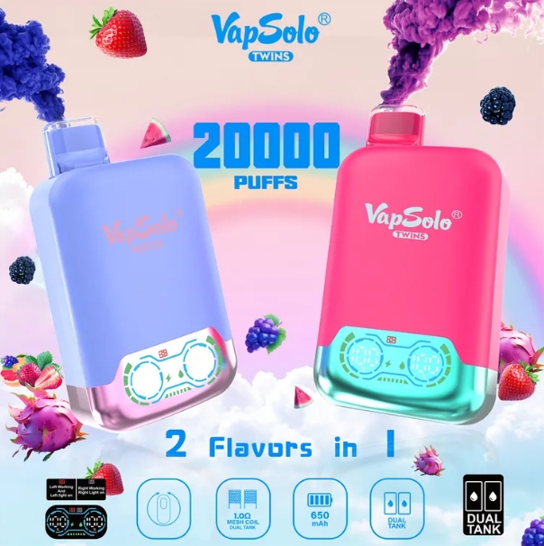 VapSolo TWINS 20000 Puffs – Tropikal Aromada Yeni Bir Soluk