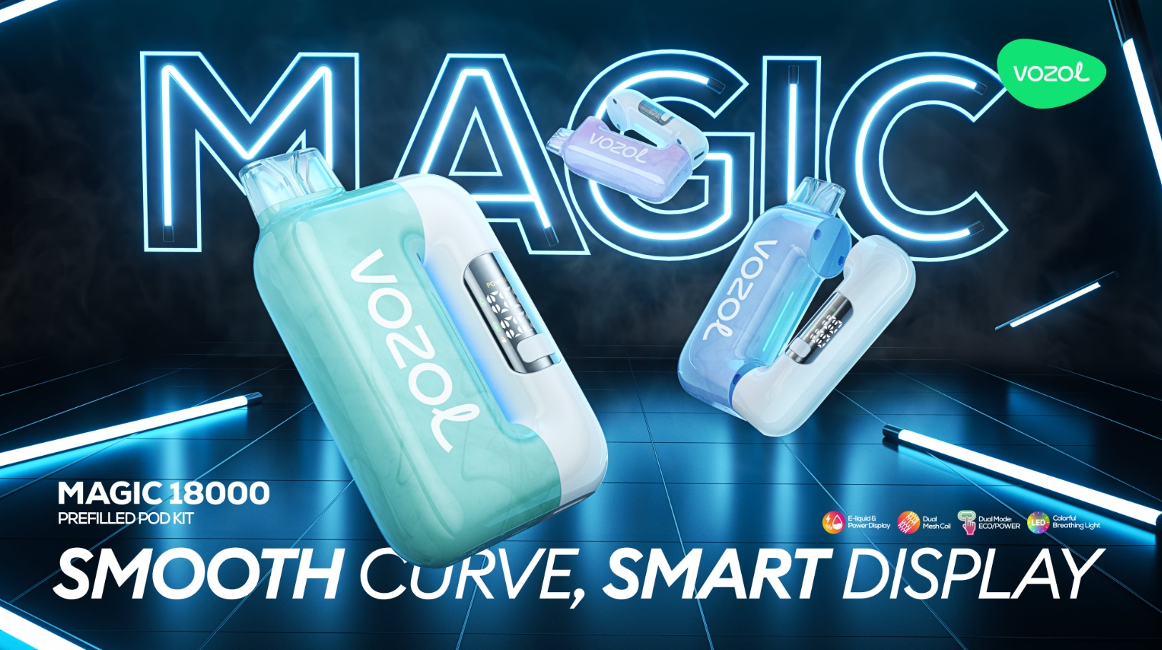 VOZOL MAGIC 18000 Püf Vape - Mojito Kireç: 2025’in Taze, Teknolojik ve Tarz Harikası